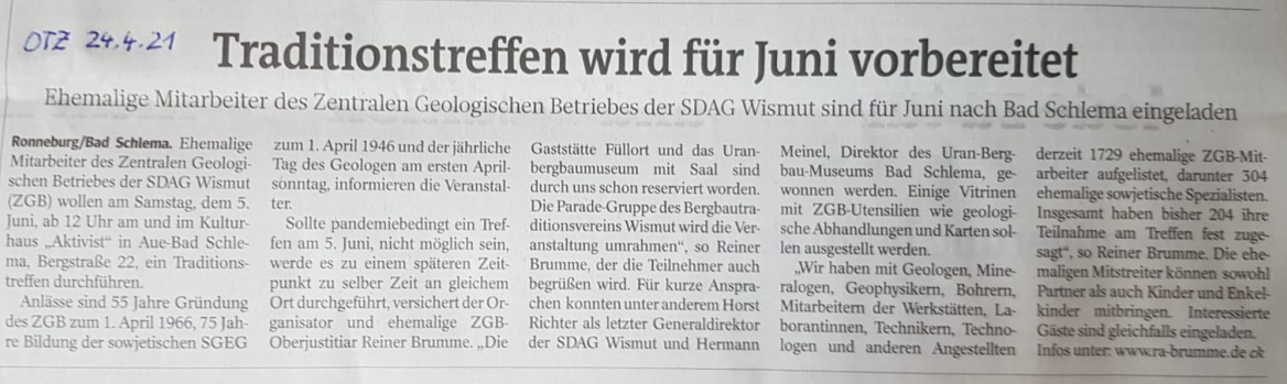 ZGB Traditionstreffen OTZ 24.04.21